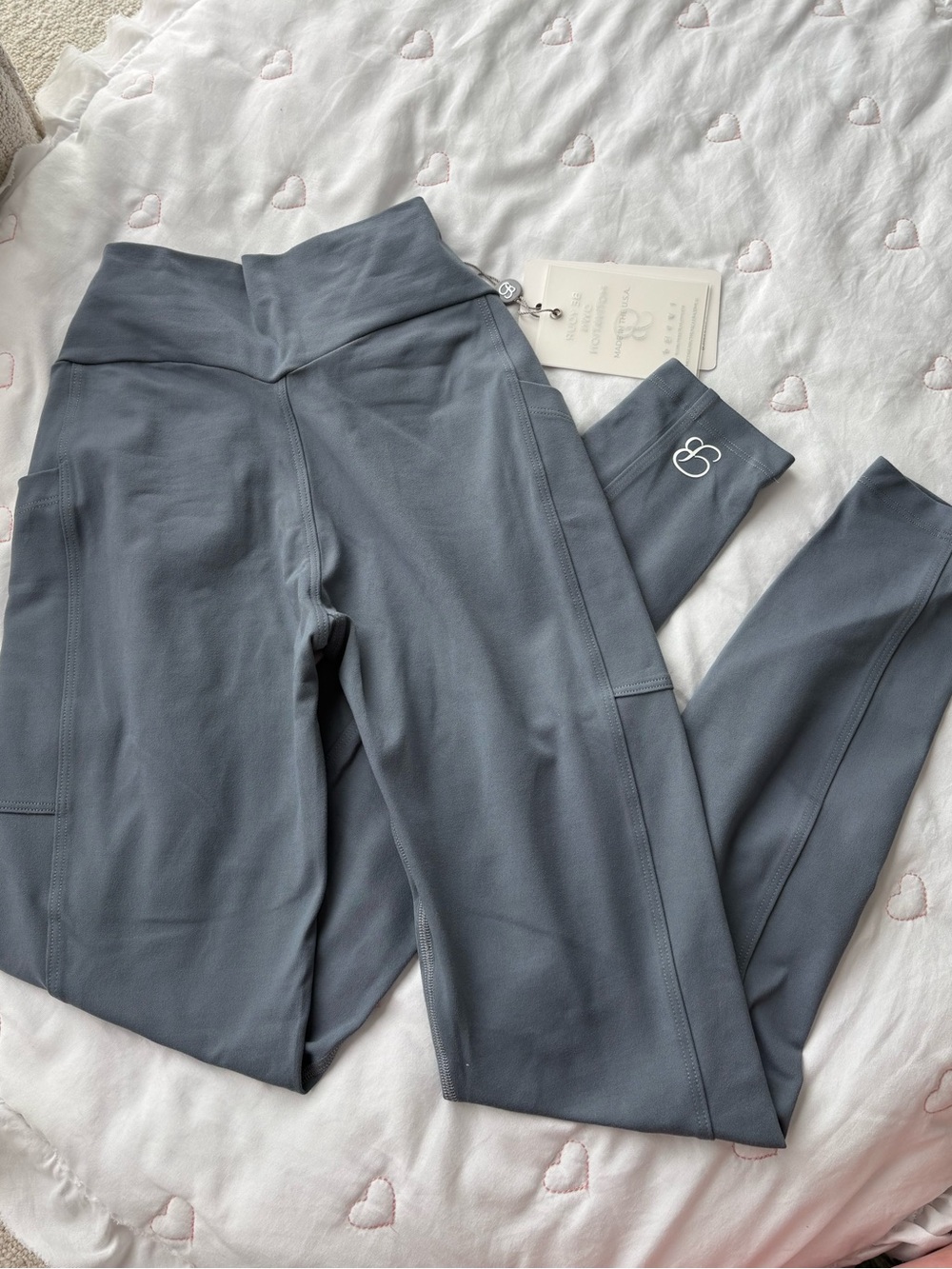 Bombshell Sportswear Slate Blue High-Waist Leggings - Picture 4 of 5